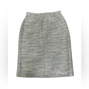 Kate Spade Women’s Skirt Kayla Pencil Skirt Knee Length Glitter Silver